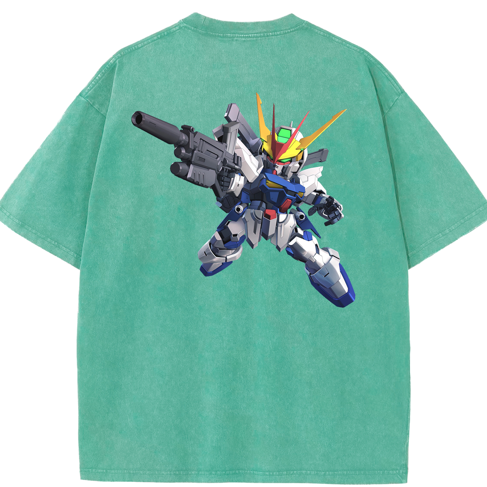 （画像用） 機動戦士ガンダム Mobile Suit Gundam 綿100% ヴィンテージ風 半袖Tシャツ（背面プリント）